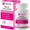 OMOGS Collagen Peptides Capsule Naturally Sourced Hydrolyzed Collagen with prebiotic and Cranberry Extract  Hair Skin Nail Joint Digestive Health and Immune Support Non GMO 100 Capsule