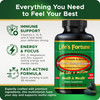 Life's Fortune Multivitamin All Natural Energy Source Supplying Whole Food Concentrates Antioxidants Amino Acids Enzymes Trace Minerals & More 90 Count