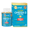 Qunol Fish Oil Omega 3 Mini Softgels 1000mg Omega 3 EPA + DHA Ultra Pure Supplements Heart Health Support Lemon Flavor Easy to Swallow Minis 3 Month Supply 180 Count