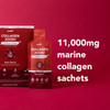 Zooki 11,000mg Super Strength Marine Collagen Liquid Sachets | Hydrolysed Peptides | Ultimate Skin Hair Nails Joints Bones & Muscles Support (Sour Cherry Flavour 14 Servings)
