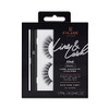 Eylure Line & Lash Kit 2-In-1 Lash Black Glue Eyeliner And False Lashes Faux Mink Wispy