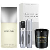 Micasa Fragrances L'Eau Pour Homme Cologne For Men 4.2 Oz Edt Spray Eau De Toilette - Set Pack With Scented Soy Candle And Empty Travel Perfume Atomizer
