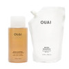 Ouai Detox Shampoo + Refill - Clarifying Shampoo For Build Up Oil Product & Hard Water - Apple Cider Vinegar & Keratin For Clean Refreshed Hair - Sulfate Hair Care (2 Count 10 Oz/32 Oz)