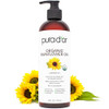 Pura D'Or 16 Oz Organic Sunflower Seed Oil - 100% Pure & Natural Usda Cold Pressed Carrier Oil For Diy Beauty - Unscented Hexane Liquid Moisturizer - Face Skin & Hair - Men & Women