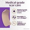 Mederma Medical Grade Silicone Small Scar Sheet 1.4x3 inches (4 Counts) for Injury Burn and Surgery Scars