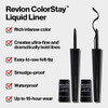 Revlon Liquid Eyeliner Colorstay Eye Makeup Smudgeproof Longwearing With Ultra-Fine Tip 251 Blackest Black (Pack Of 2)