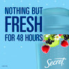 Secret Fresh Antiperspirant Deodorant For Women 72Hr Breathable Sweat & Odor Protection Instant Freshness & Gentle Ph Balancing Minerals Clear Gel Refreshing Berry Scent 3.4 Oz