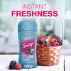 Secret Fresh Antiperspirant Deodorant For Women 72Hr Breathable Sweat & Odor Protection Instant Freshness & Gentle Ph Balancing Minerals Clear Gel Refreshing Berry Scent 2.6 Oz (Pack Of 6)