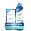 Secret Clinical Strength Antiperspirant Deodorant For Women Stick + Spray Bundle 3X Stress/Sweat/Odor Protection Soft Solid & Dry Spray Light & Fresh Scent 2.6 Oz & 3.8 Oz (Pack Of 2)