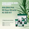 Some By Mi Aha Bha Pha 30Days Miracle Ac Sos Kit - Toner 1.01Oz Serum 0.33Oz Cream 0.7Oz Foam 1.01Oz - Mild Exfoliating Daily Skin Care Set - Skin Wastes Sebum Oiliness Care - Korean Skin Care