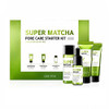 Some By Mi Super Matcha Pore Care Starter Kit/Toner 1.01Oz Serum 0.33Oz Cleansing Gel 1.42Oz Clay Mask 1.48Oz / Sebum Anti-Wrinkle And Trouble Care/Facial Skin Care Set