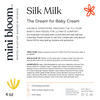 Baby Moisturizing Cream Silk Milk Organic and Hypoallergenic with Apricot Kernel Oil Aloe Leaf and Calendula Flower Extract - 4 oz.