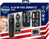Barbasol Grooming Kit For Men 16 Piece Men’S Grooming And Manicure Travel Set Includes Trimmer Clippers 5 Position Clipper Guards Nose & Ear Trimmer Manicure And Pedicure Kits And More Black