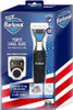 Barbasol Rechargeable Electric Wet And Dry Single Blade Shaver With Stainless Steel Blades And Adjustable Beard Trimmer Attachment