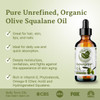 Bella Terra Oils - Organic Squalane Oil 4 Oz - Dive Into Organic Olive-Derived Ideal For Skin And Hair High In Vitamin E Promotes Supple & Radiant Skin