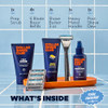 Dollar Shave Club Ultimate Set 4 Swift Rinse Refill Cartridges 1 Handle 1 Prep Scrub 3 Oz 1 Shave Cream 6 Oz 1 Post Shave Dew 3.4 Oz