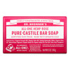Dr. Bronner'S - Pure-Castile Bar Soap (Rose 5 Ounce) - Made With Organic Oils For Face Body And Hair Gentle And Moisturizing Biodegradable Vegan Cruelty- Non-Gmo