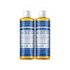 Dr. Bronner'S Organic Peppermint Liquid Soap - 18-In-1 All-Purpose Cleaner With Invigorating Peppermint Oil - 8 Oz Size - Gentle Cleansing For Body Face Home - Natural Organic Formula (2-Pack)