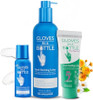 Gloves In A Bottle Non-Greasy Hand Cream – Silicone Glove Cream – Water Resistant Barrier Lotion Dry Cracked Hands – Relief For Eczema (Original 8 Oz Pump + Botanical Tube + 2 Oz)