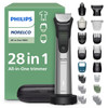 Philips Norelco All-in-One 9000 Series 28-Piece Trimmer - Electric Shaver and Clipper for Face, Beard, Head & Body, Self-sharpening Full Metal Blades, 27 Length Settings (0.5-20 mm), MG9585/49