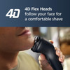 Philips Norelco Shaver 1100 Series Dry Electric Shaver 27 Self-Sharpening ComfortCut Blades 4D Floating Heads P-Cap Deep Black Model S1016/90
