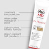 EltaMD UV Physical Tinted Mineral Sunscreen Chemical Free Face Sunscreen for Sensitive Skin and Post Procedure Skin Non Greasy  Broad Spectrum SPF 41, 3.0 oz