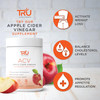 TRU Supplements ACV Apple Cider Vinegar Organic ACV with The Mother Improves Digestion and Skin Health 45 Servings 1000mg