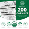Nourishing Nutrients Organic Gelatinized Black Maca – 3X Stronger 200 Capsules for Men & Women Natural Energy Supplement for Focus Performance Stamina & Endurance, Mood Enhancement and Stability, Mental Clarity 1000mg