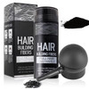 Hair Building Fibers For Thinning Hair With Spray Applicator Pump Nozzle - Natural & Undetectableinstantly Thicker Fuller Hair Conceals Hair Loss 30 Sec4 Shades For Men & Women27.5G (Black)