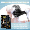Black Hair Dye 3 In 1 Shampoo For Gray Hair Herbal Ingredients For Women&Men Dye In Minutes/Semi-Permanent/(17.6 Fl Oz)