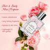 Hair Perfume For Women Long Lasting Pheromone Perfume Spray Deodorizer Refresher Fresh Romantic Rose Floral Fragrance Nourishing And Hydrating Portable Daily Hair & Body Mist 50 Ml