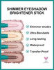 Erinde Eyeshadow Stick Eye Brightener Stick Shimmer Creamy Eye Shadow Makeup Waterproof Long Lasting Glitter Highlighter Eye Liner Pencil Pink