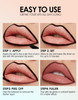 Erinde 3Pcs Peel Off Lip Liner Stain Long Lasting Tattoo Lip Liner With Tweezer Matte Finish Peel Off Lip Stain Waterproof Transfer Proof Non-Stick Cup Nude Lip Lipliner Stain
