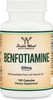Benfotiamine 300mg Servings Third Party Tested 120 Capsules 150mg Per Cap Non-GMO to Boost Thiamine B1 Levels (More Absorbable Than Thiamine Fat Soluble by Double Wood Benfotiamine 300mg Servings Third Party Tested 120 Capsules 150mg Per Cap Non-GMO to Boost Thiamine B1 Levels (More Absorbable Than Thiamine Fat Soluble by Double Wood