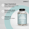 Omnia Marine Collagen Capsules 1200mg Premium Skin Hair & Nail Health Support for Women & Men Enriched with Type I Collagen Hyaluronic Acid & Vitamin C High-Potency Formula UK Made -120 Capsules