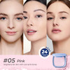 SACE LADY Face Powder Waterproof Setting Makeup Talc-Free Oil Control Pressed Powder Compact for Women Blurring Pores Matte Long Lasting Up to 24 Hours Cruelty-Free (#05 Pink 0.35Oz)