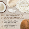 O Naturals 510g Ultra Hydrating Coconut Dead Sea Salt Scrub - Skin Smoothing Body Scrub Exfoliator & Foot Scrub Body Exfoliator & Exfoliating Face Scrub - Facial Scrub