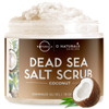 O Naturals 510g Ultra Hydrating Coconut Dead Sea Salt Scrub - Skin Smoothing Body Scrub Exfoliator & Foot Scrub Body Exfoliator & Exfoliating Face Scrub - Facial Scrub