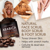 O Naturals Arabica Coffee Exfoliating Body Scrub Exfoliator - Anti Cellulite Dead Sea Salt Coffee Scrub For Face Body Legs & Foot Best Body Exfoliator & Cellulite Remover - Coffee Body Scrub