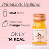 Primabiotic Hyaluronic Acid 250mg - Mango Flavor 30 Shots x30ml | Vegan Deep Hydration Anti-Aging and Skin Elasticity Support - Beauty Drink for Hydration Smoothness and Firmness