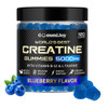 GummiJoy | Creatine Gummies 5000mg | 120 Max Strength Muscle Growth | Recovery Supplements for Men & Women | Creatine Monohydrate Plus B12 and L-Taurine | Blueberry Flavour | 1 Month Supply