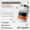 CYB Complete your Body | Ashwagandha Capsules High Dose - 5% Withanolides 600mg - with Magnesium Glycinate Vitamin B6 and Zinc - 120 Capsules 2 Month Supply - Vegan - Laboratory Tested