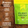 Ascent Plant Based Protein Powder - Non Dairy Vegan Protein, Zero Artificial Ingredients, Soy & Gluten , No Added Sugar, 4G Bcaa, 2G Leucine - Chocolate, 18 Servings