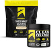 Ascent 100% Whey Protein Powder, Vanilla Bean 4 Lb & Creatine Monohydrate Powder, Unflavored 45 Servings
