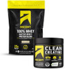 Ascent 100% Whey Protein Powder, Vanilla Bean 2 Lb & Creatine Monohydrate Powder, Unflavored 45 Servings