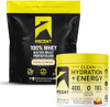 Ascent 100% Whey Protein Powder, Vanilla Bean 4 Lb & Hydration + Energy Electrolytes, Raspberry Lemonade 40 Servings