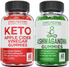 60 Keto Apple Cider Vinegar Gummies Advanced Weight Loss + 60 Ashwagandha Gummies - 1500Mg Ashwagandha Per Serving