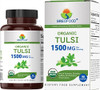 Brieofood Organic Tulsi (Holy Basil) 1500Mg, 45 Servings, Vegetarian, Gluten , 90 Vegetarian Tablets