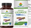 Brieofood Organic Licorice 1500Mg, 45 Servings, Vegetarian, Gluten , 90 Vegetarian Tablets