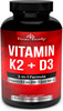 Divine Bounty Vitamin K2 (Mk7 & Mk4) With D3 Supplement - Vitamin K & D As Mk-7 100Mcg, Mk-4 500Mcg, And 5000 Iu Vitamin D3 3-In-1 Formula - Bone And Heart Support - 90 Non-Gmo Vegetarian Capsules